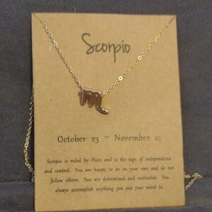 Gold Scorpio Zodiac Necklace